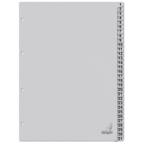 kangaro Intercalaire carton ECO, chiffres 1-15, 15 pièces