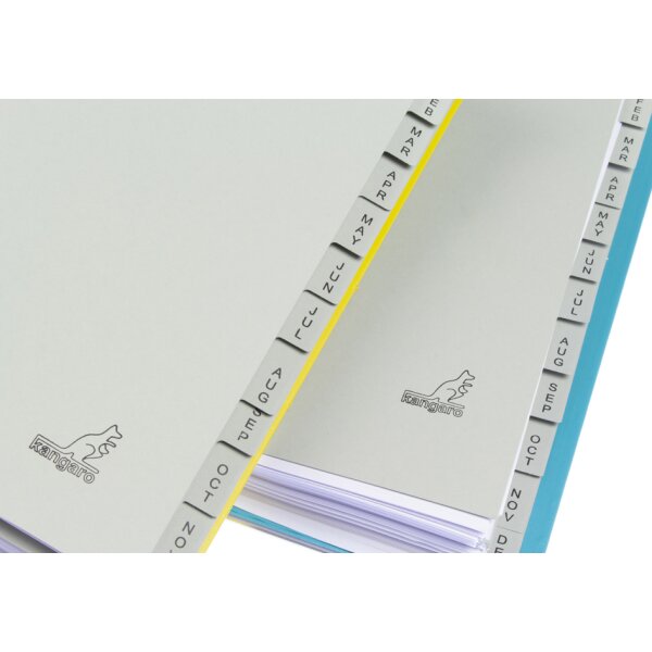 kangaro Intercalaire carton ECO, mois, A4, 12 pièces