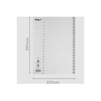BIELLA Répertoires PP A4 47142000U gris 1-20