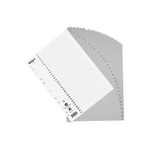BIELLA Répertoires PP A4 47143100U gris 1-31