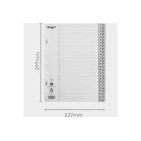 BIELLA Répertoires PP A4 47145200U gris 1-52