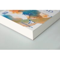 CLAIREFONTAINE Bloc dessin aquarelle A6 975620C blanc naturel,MF,300g 50 flls.