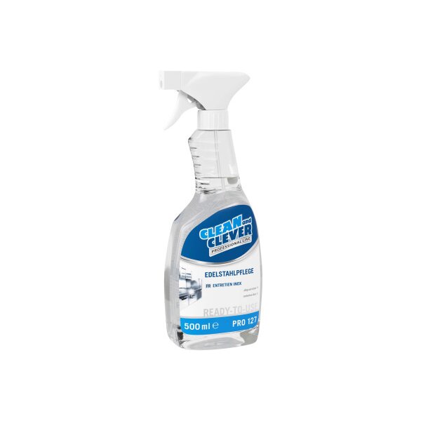 CLEAN AND CLEVER Nettoyant acier inox 500ml 40651 PRO127