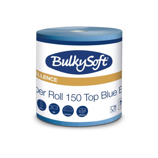 BULKYSOFT Putztuchrolle 3-lagig 26x30cm 26259 blau 2 Rollen