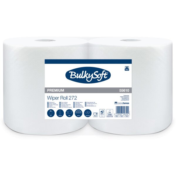 BULKYSOFT Rouleau de chiffons 2x 26x34cm 26136 blanc 2 rouleaux