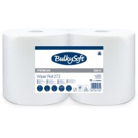 BULKYSOFT Putztuchrolle 2-lagig 26x34cm 26136 weiss 2 Rollen
