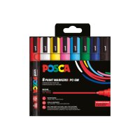 POSCA Marker 1.8-2.5mm PC-5M 8P 8 Farben ass.