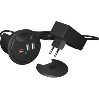 ICY BOX In-Desk USB Hub 60 mm black IB-HUB1407 2x USB-A...