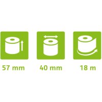 EXACOMPTA Thermopapierrolle 20Stk. 40761E 57x40mmx18m