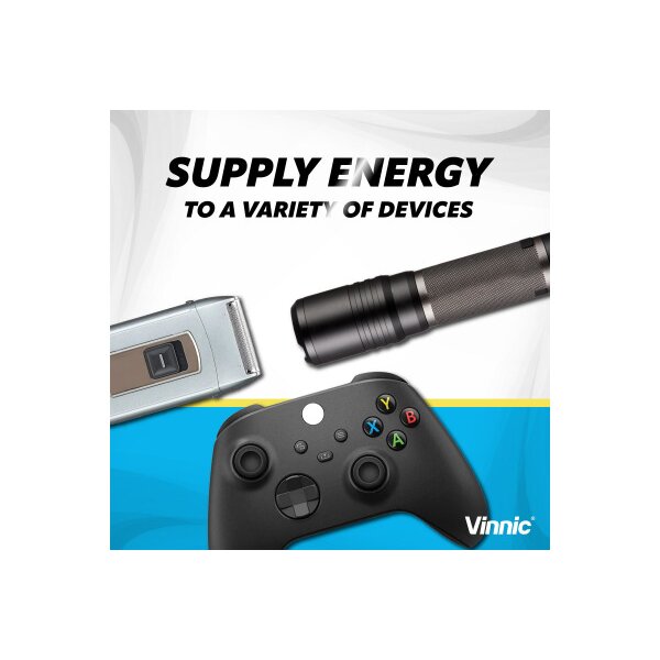 VINNIC USB Rech. Batt. D Type-C VPRB-UCD-2PC 3000mAh,Case,2pcs.