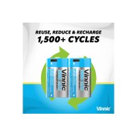 VINNIC USB Rech. Batt. D Type-C VPRB-UCD-2PC 3000mAh,Case,2pcs.