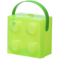 LEGO Brotdose mit Tragegriff, grün-transluzent