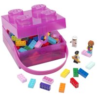 LEGO Brotdose mit Tragegriff, grün-transluzent