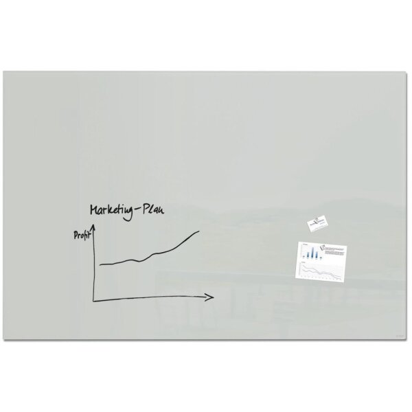 sigel Tableau magnétique en verre artverum, magnétique,