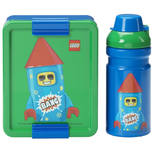 LEGO Trinkflasche + Brotdose LUNCH SET BEE, lila