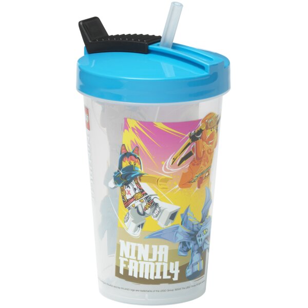 LEGO Trinkbecher mit Strohhalm NINJAGO, 0,5 Liter