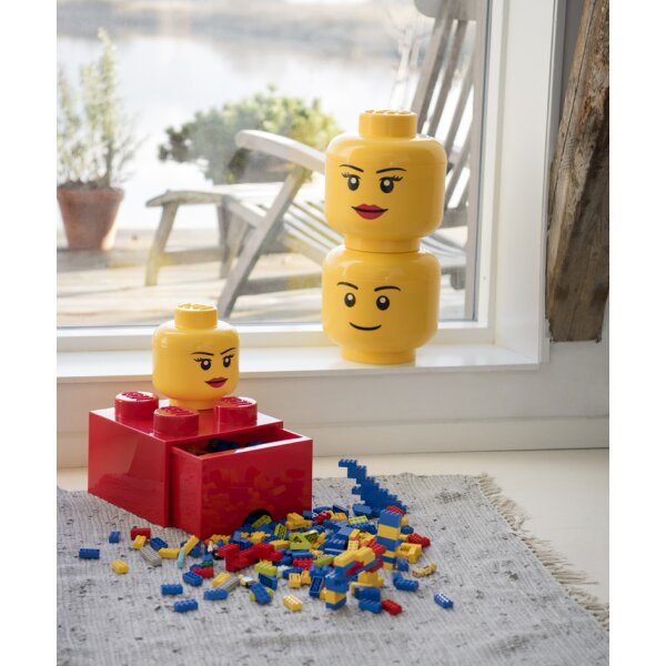 LEGO Mini-Aufbewahrungskopf STORAGE HEAD BOY, 360 ml, gelb