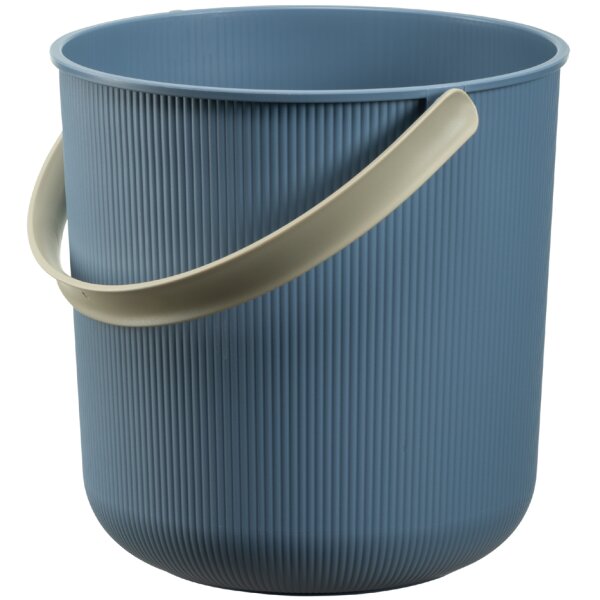 NHG Seau de rangement AKITA, 10 litres, blanc/vert