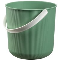 NHG Seau de rangement AKITA, 10 litres, blanc/vert