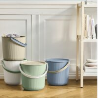 NHG Seau de rangement AKITA, 10 litres, bleu / beige clair