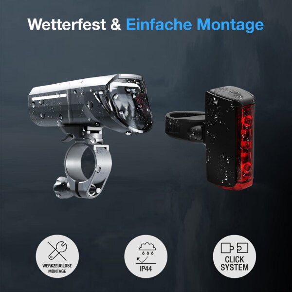 FISCHER Kit déclairage LED rechargeable TWIN STOP