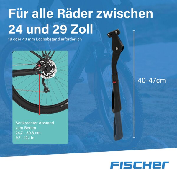 FISCHER Béquille pour vélo Integral, 24-28