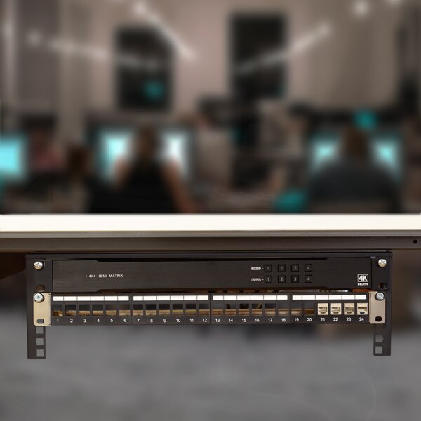 LogiLink Rack 19 pour montage sous table/mural, 3 U, noir