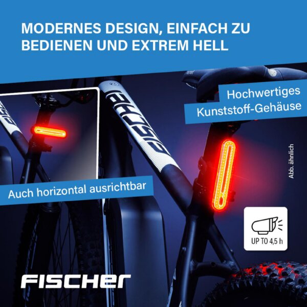 FISCHER Feu arrière LED pour vélo, 50 diodes
