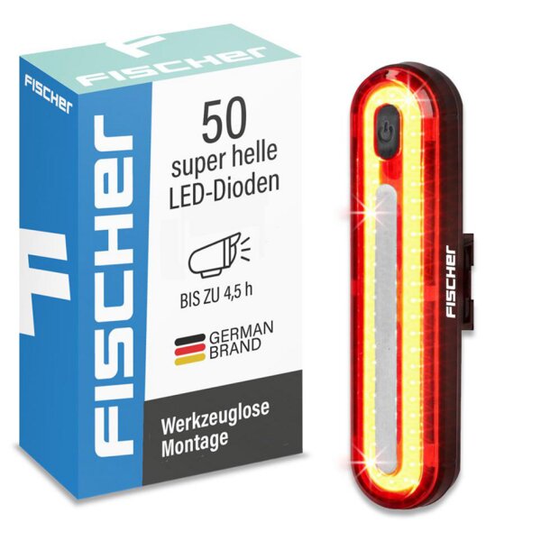 FISCHER Feu arrière LED pour vélo, 50 diodes