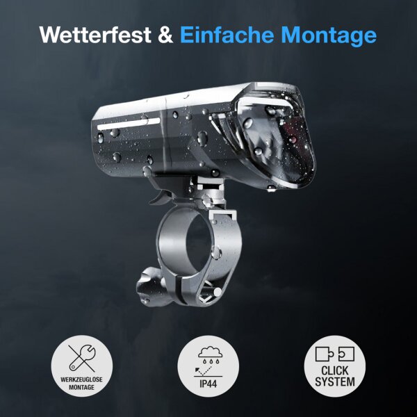 FISCHER Feu avant LED pour vélo, 100 lux