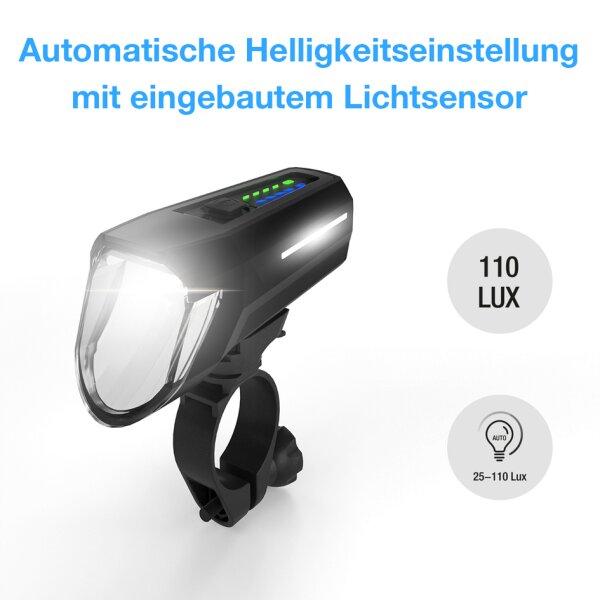 FISCHER Feu avant LED pour vélo, 100 lux