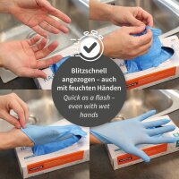 HYGOSTAR Gant en nitrile Rapid-On, S, non poudré,...