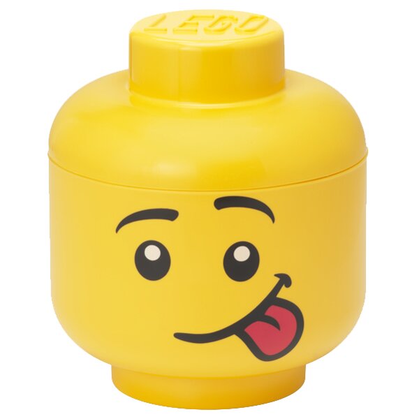 LEGO Boîte en forme de tête STORAGE HEAD SILLY, L, jaune