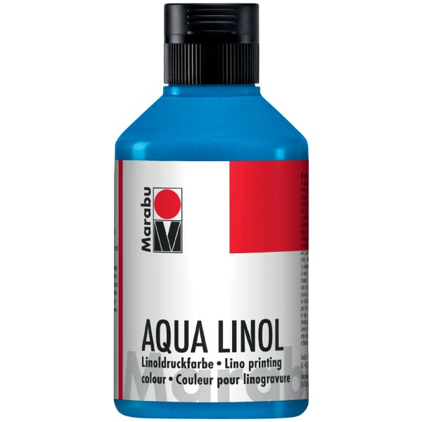 Marabu Couleur pour linogravure Aqua, 250 ml, bleu moyen