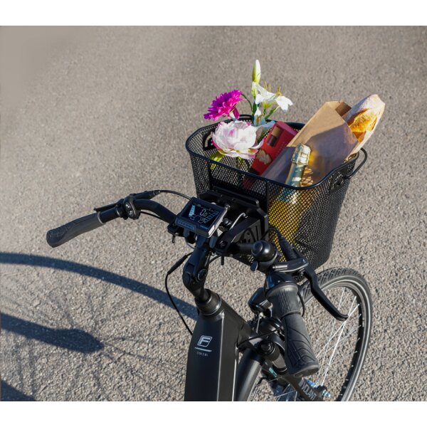 FISCHER Panier pour guidon de vélo E-Bike PLUS, noir