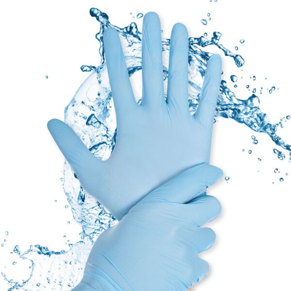 HYGOSTAR Gant en nitrile Rapid-On, XL, non poudr&eacute;, bleu