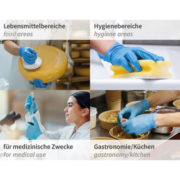 HYGOSTAR Gant en nitrile Rapid-On, XL, non poudr&eacute;, bleu