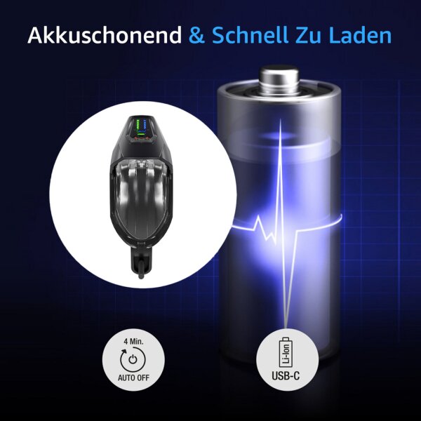 FISCHER Feu avant LED pour vélo, avec pleins phares, 100 lux