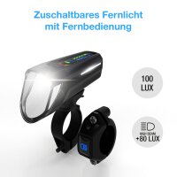 FISCHER Feu avant LED pour vélo, avec pleins phares, 100 lux