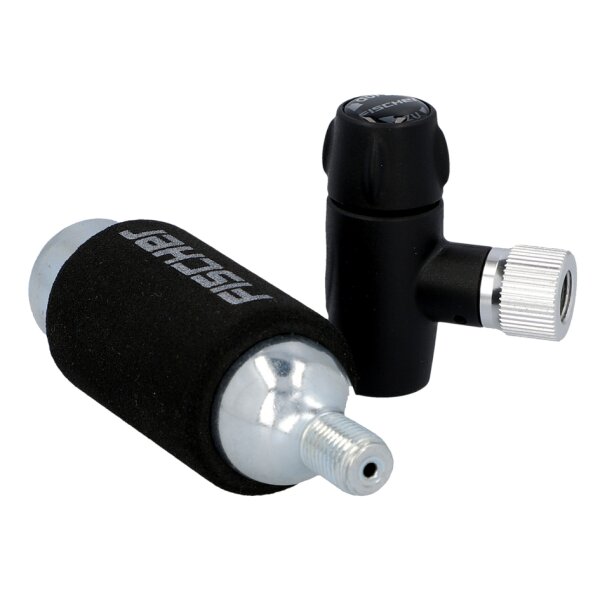 FISCHER Pompe à air pour vélo et cartouche CO2