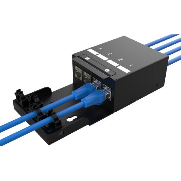 DIGITUS Boîtier de point de consolidation, 6 ports, noir