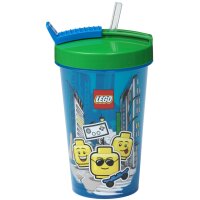 LEGO Gobelet avec paille ICONIC BOY, 0,5 litre