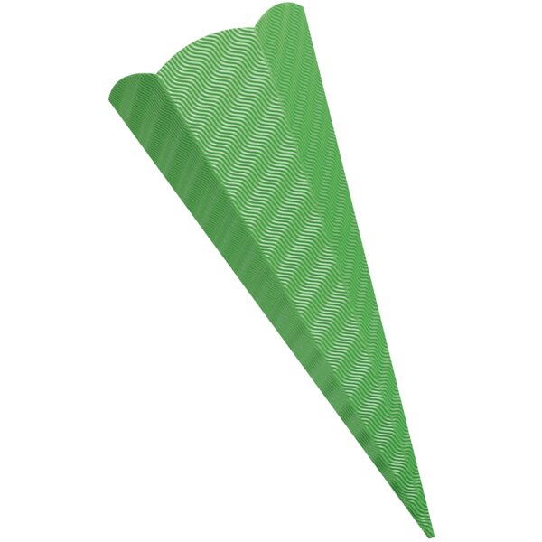 folia Schultüten-Zuschnitt, 3D-Wellpappe, 6-eckig, rot