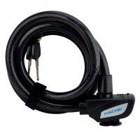 FISCHER Câble antivol pour vélo, longueur: 1.800 mm, noir