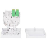 DIGITUS Boîtier FTTH, 2x LC/APC DX femelle avec...