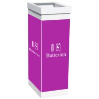 PAPERFLOW Wertstoffsammelbox für Batterien, weiss,...