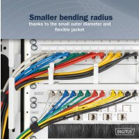DIGITUS Slim Patchkabel, Kat. 6A, F FTP, gelb, 1,0 m