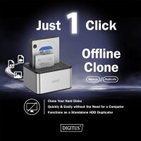 DIGITUS Station daccueil USB 3.0 Duale SATA HDD 2,5/3,5