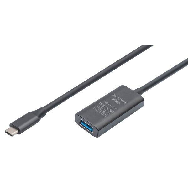DIGITUS C&acirc;ble de rallonge actif USB 3.2 Gen1, 5 m