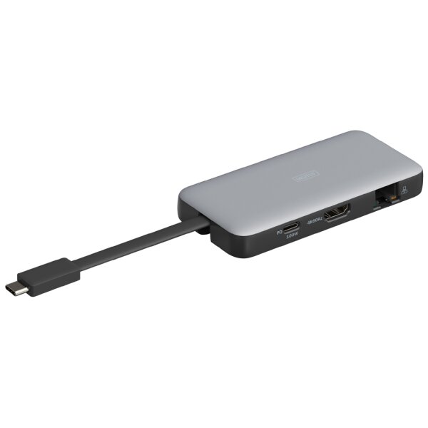 DIGITUS Station daccueil de voyage, USB-C, 7 ports